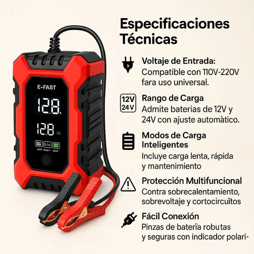 Cargador de batería - Recarga tu bateria al instate