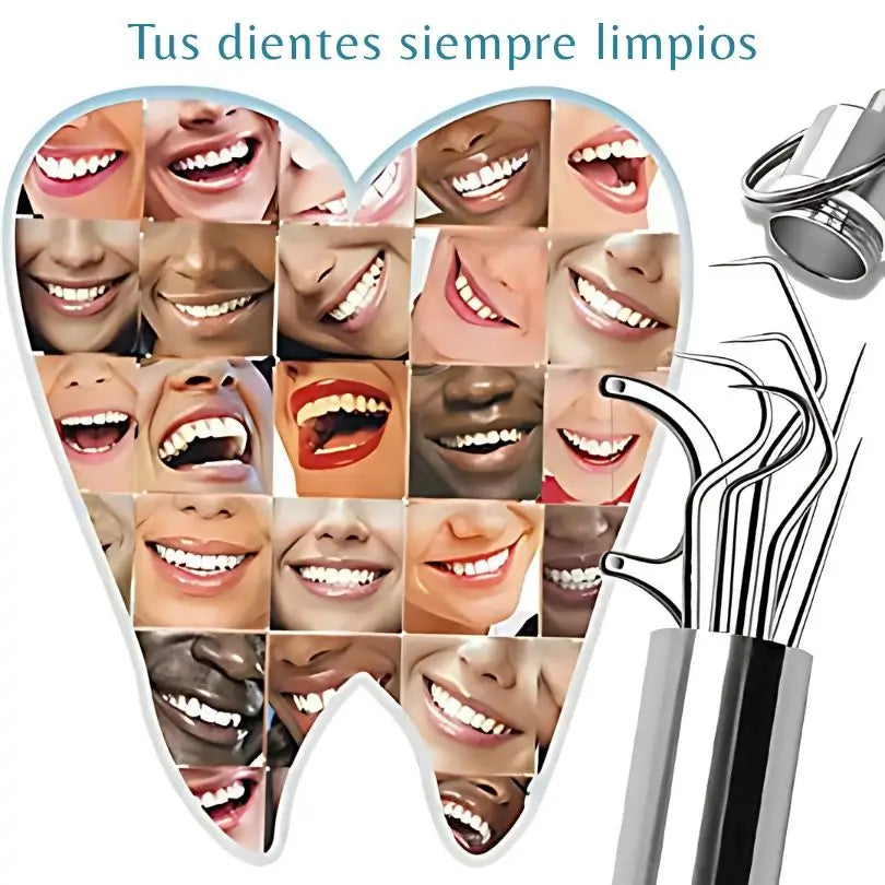 Kit de limpieza dental de 7 piezas de acero inoxidable