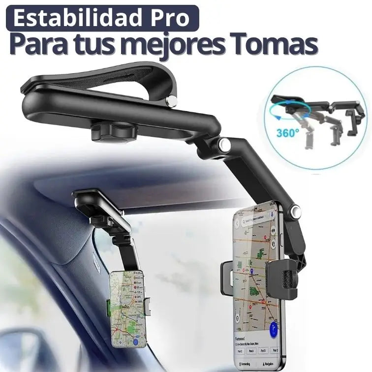 Soporte giratorio y retráctil para teléfono