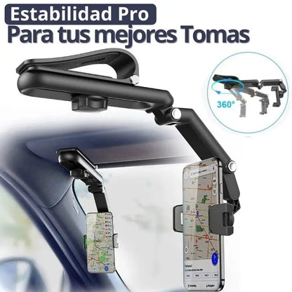 Soporte giratorio y retráctil para teléfono