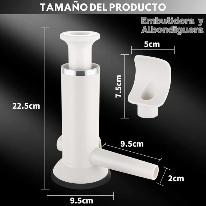 Embutidora y Albondiguera 2 en 1 + Picador de ajo gratis