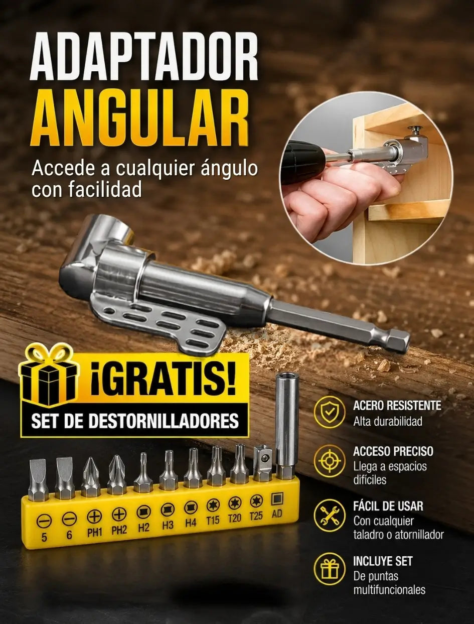 Adaptador Angular + Set de Destornillador Gratis