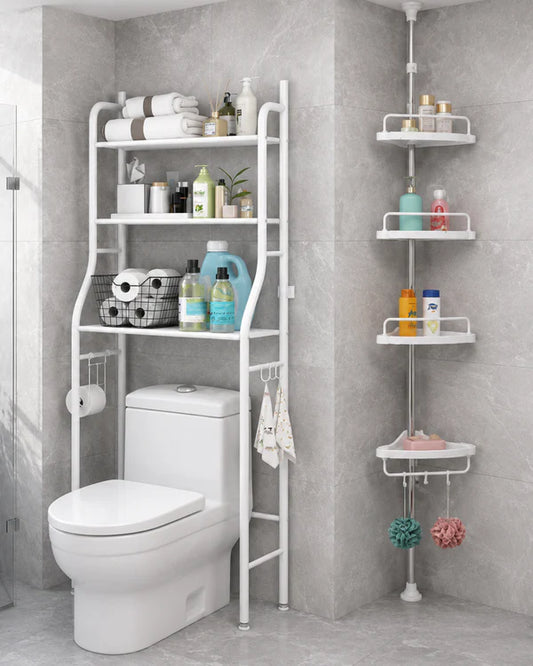 Combo X2 Estante Y Esquinero De Baño