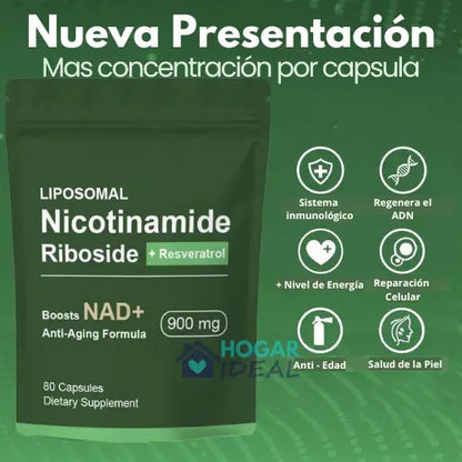 Liposomal NAD + Resveratol - Revitaliza y Rejuvenece desde dentro