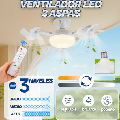 Foco Vnetilador Dron 2 en 1