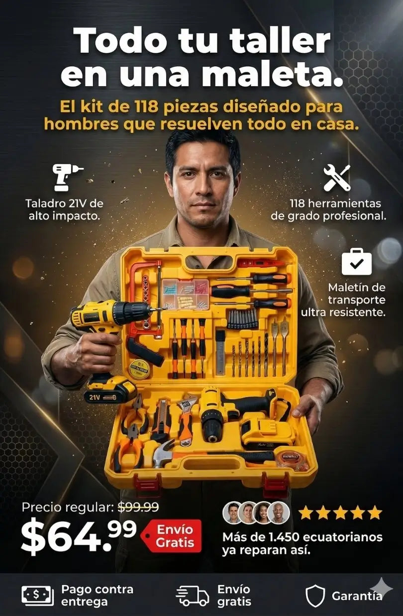 Kit Professional Home-Fix de 118 Piezas
