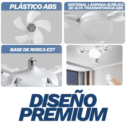 Foco Vnetilador Dron 2 en 1