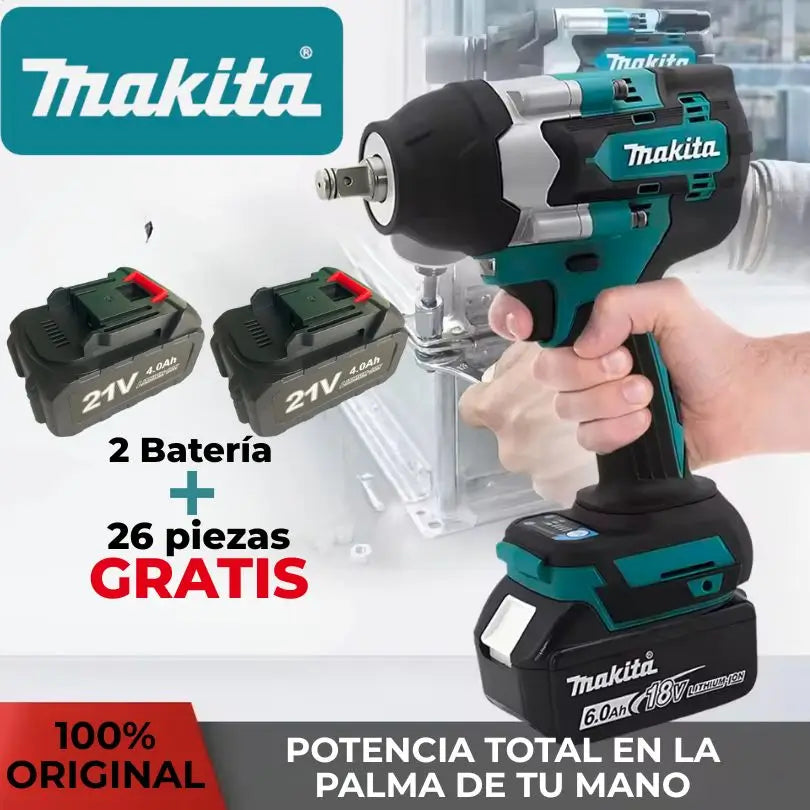 Taladro De Impacto + dos batería y 26 piezas Gratis