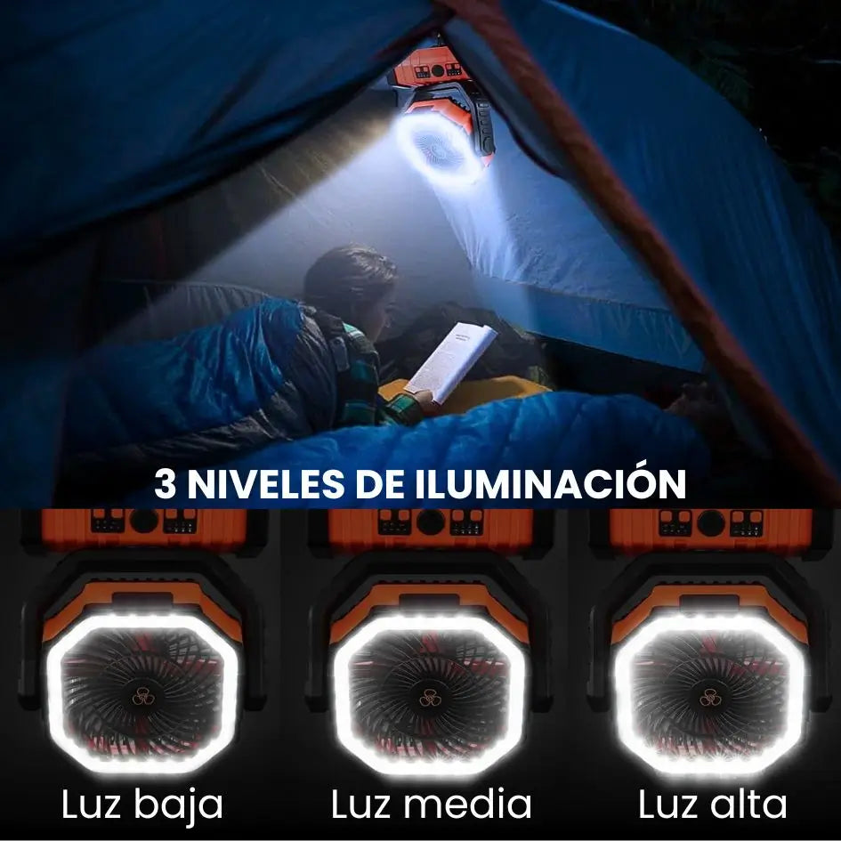 BreezeMax® 3 EN 1  - Powe Bank + Ventilador + Foco Led