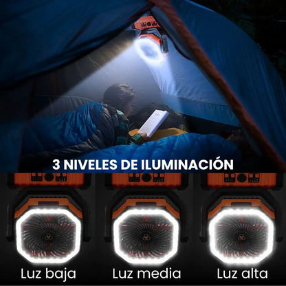 BreezeMax® 3 EN 1  - Powe Bank + Ventilador + Foco Led