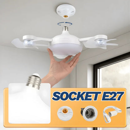 Foco Vnetilador Dron 2 en 1