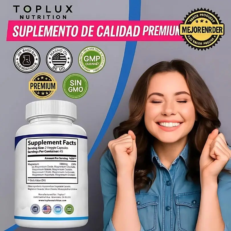 Magnesio Complex 8 en 1 Premium 60 Cápsulas