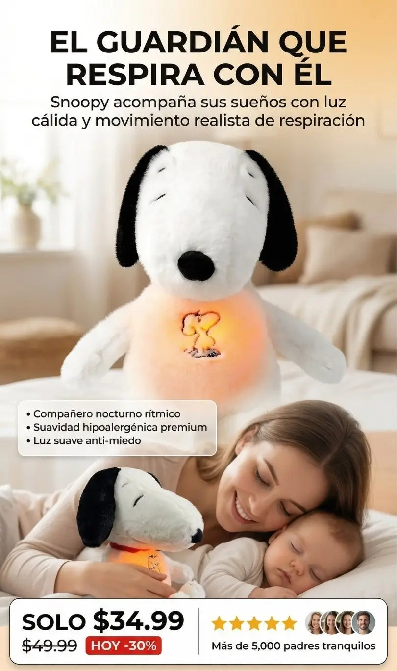 Peluche Snoopy que respira