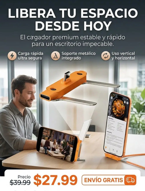 Cargador con soporte tipo C