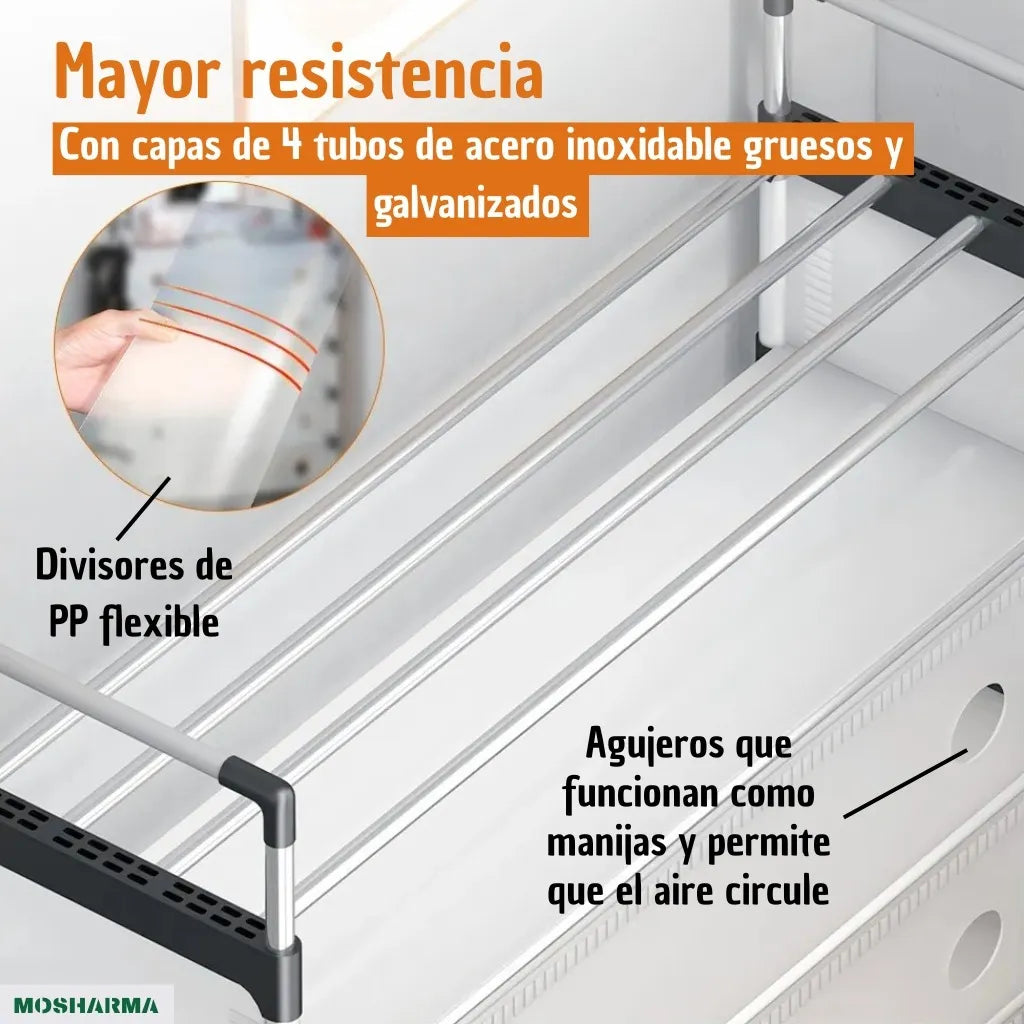 ZAPATERA CON PERCHERO 5 NIVELES