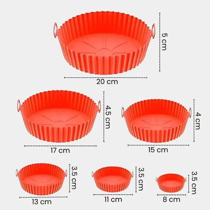 SET X6 MOLDES EN SILICONA PARA FREIDORA