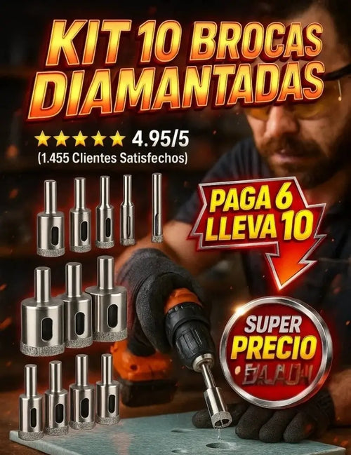 Kit 12 de broca diamantadas