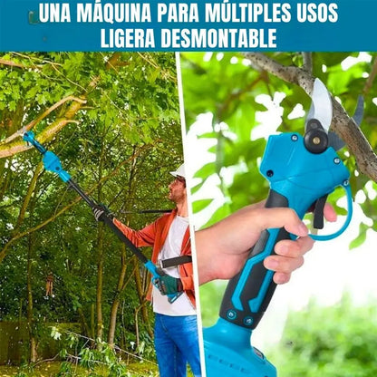 Kit Multi-Poda 4 en 1:  MotoSierra + Tijera + Tubo Expandible