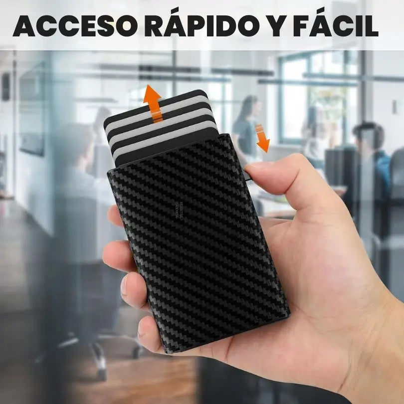 Billetera con tarjetero automatico