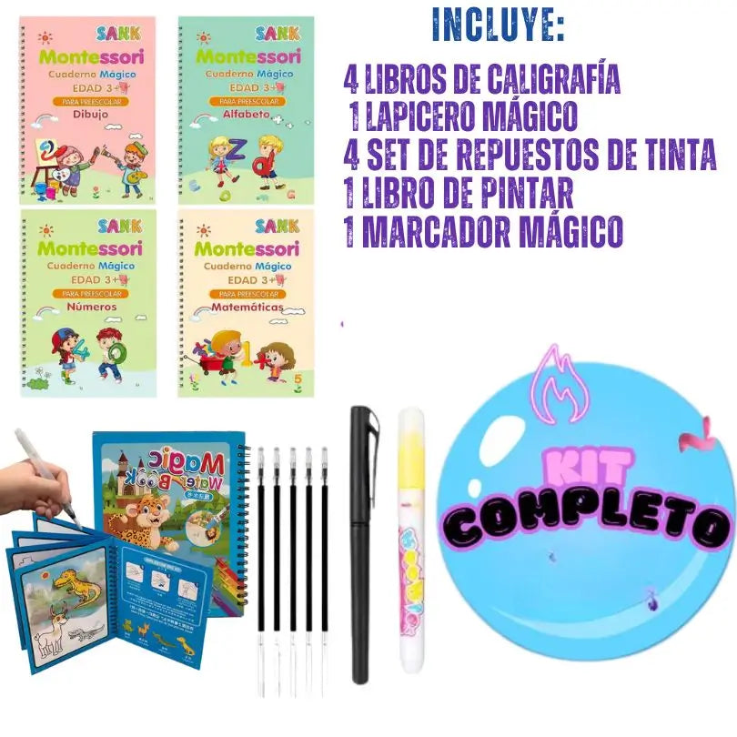 KIT de 5 libros mágico / caligrafía y dibujo