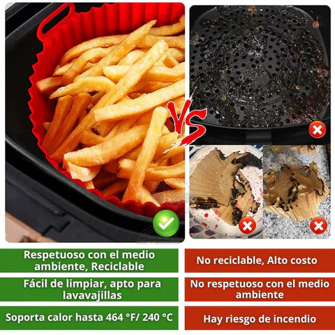 SET X6 MOLDES EN SILICONA PARA FREIDORA