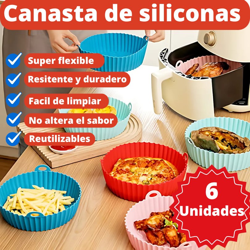 SET X6 MOLDES EN SILICONA PARA FREIDORA