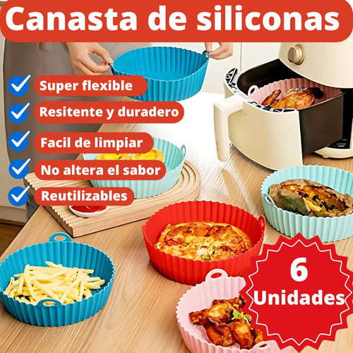 SET X6 MOLDES EN SILICONA PARA FREIDORA