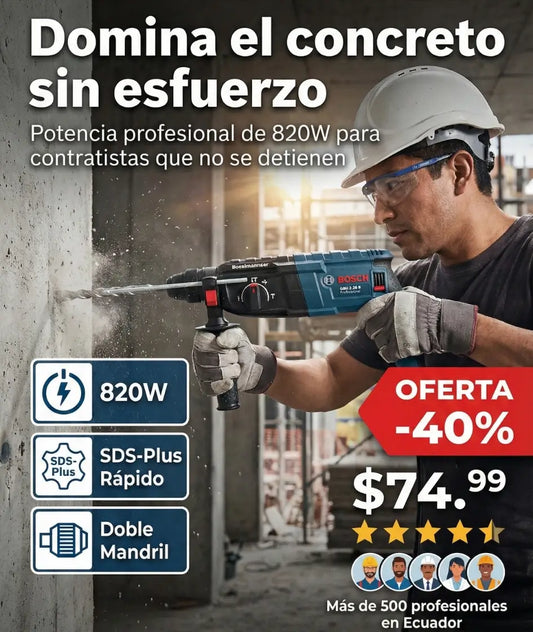 Rotomartillo Bosch GBH 2-28 – Doble Mandril Profesional (SDS + Normal)