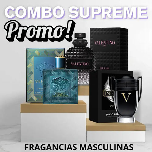 Combo Supreme: Versace Eros + Invictus Victory + Valentino Uomo (100ml)