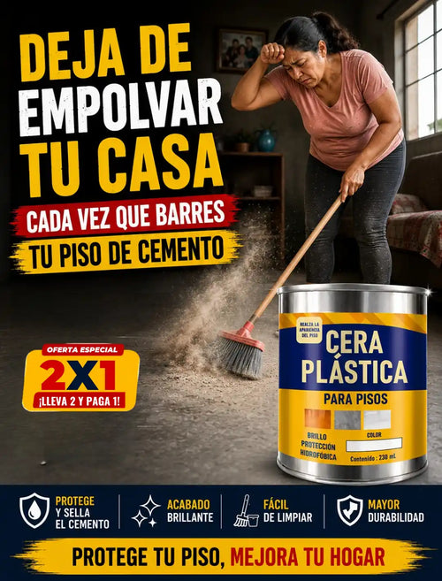 Promo 2x1 Cera Plastica Para Pisos (460ml)