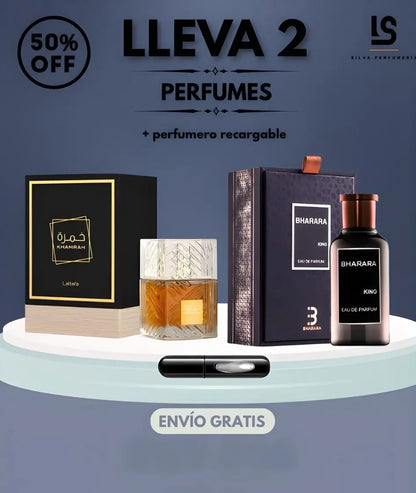 DÚO PERFUMES ( Khamrah + Bharara King ) + Regalo Perfumero 🎁