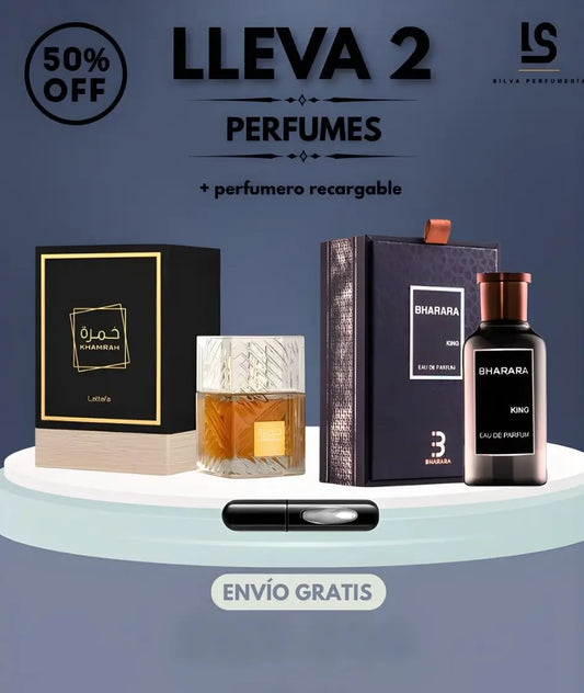 DÚO PERFUMES ( Khamrah + Bharara King ) + Regalo Perfumero 🎁