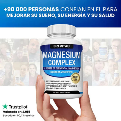 Magnesio Complex 8 en 1 Premium 60 Cápsulas